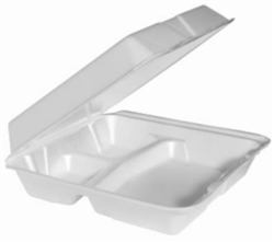Clamshell Food Container Large 3 Compartments
