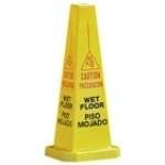 Wet Floor Cone 4 Side Eng/Spanish Yellow