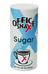 Office Snax Sugar 20oz Reclosable Canister 24/box