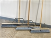 Floor Push Broom 36", Gray Flagged Nylon Bristles w/ Hardwood Handle