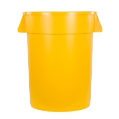 Continental Huskee 32 Gallon Round Receptacle, Yellow