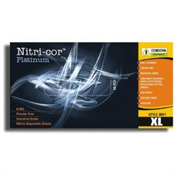 Nitri-Cor Platinum Nitrile Glove, Powder Free 8mil 1000/cs