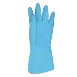 Blue Latex Flock Lined Glove, 18mil 12pk