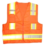 Safety Vest, Type R Class 2 Surveyors, Orange 12/pk XL
