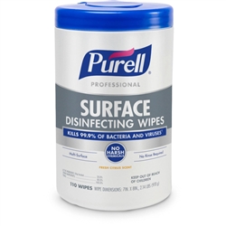Purell Professional Surface Disinfecting Wipes - 6/cs