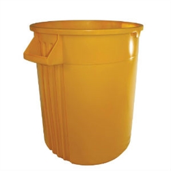 44 Gallon Trash Can Container Yellow
