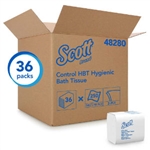 Kimberly Clark Professional Scott Control Hygienic Bath Tissue 4.5"x8.3" 250/pack 36 packs/cs