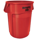 Rubbermaid Brute 44 Gallon Round Container, Red