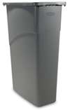 Rubbermaid Commercial Slim Jim Container 23 Gallon, Gray