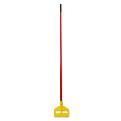 Rubbermaid Commercial Invader Side Gate Mop Handle 60" Red Fiberglass Handle/Yellow Plastic Head