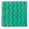 Rubbermaid Commercial Reusable Cleaning Cloths, Microfiber 16x16 Green 12/bx
