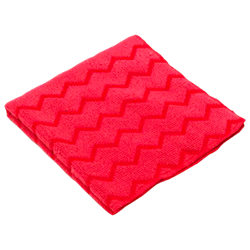 Rubbermaid Commercial Reusable Cleaning Cloths, Microfiber 16x16 Red 12/bx